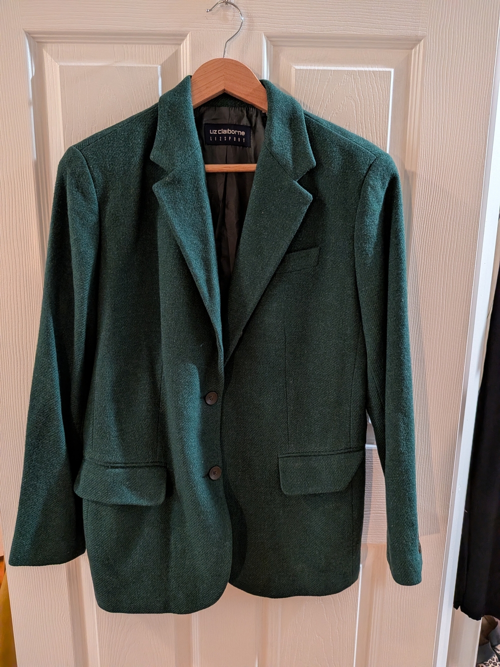 Vintage Liz Claiborne Forest Green Wool Coat